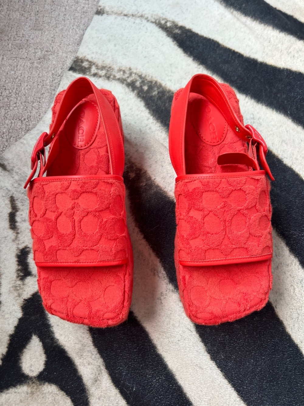 Coach Coral Signature Textile Slingback Mules - Picture 2 of 6